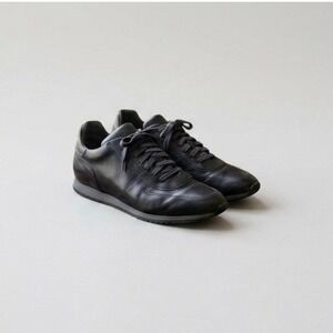 To Boot New York Adam Derrick Men 9 Black Leather Sneakers Italy